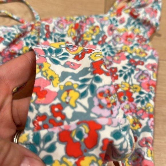 Crewcuts Floral One Piece Swimsuit ruffled 12 Girls - Picture 4 of 7